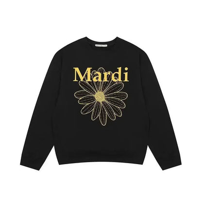 Mardi Korean Printed Loose-Fit Sweatshirt