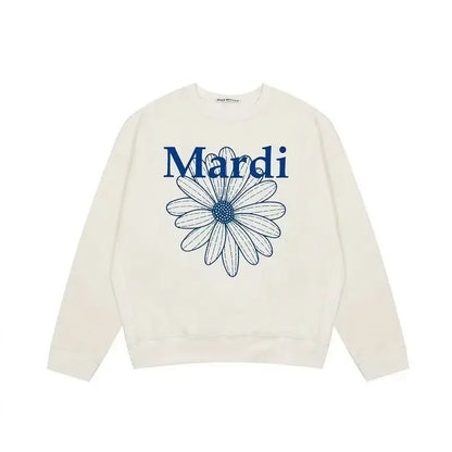 Mardi Korean Printed Loose-Fit Sweatshirt