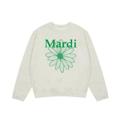 Mardi Korean Printed Loose-Fit Sweatshirt