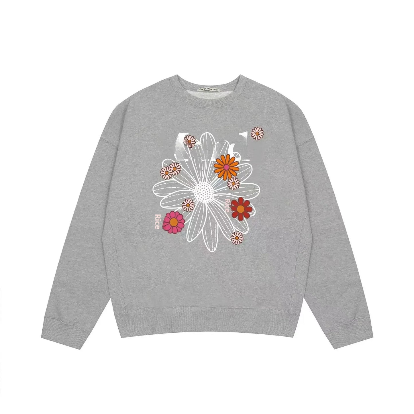 Mardi Korean Printed Loose-Fit Sweatshirt