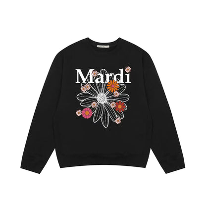 Mardi Korean Printed Loose-Fit Sweatshirt