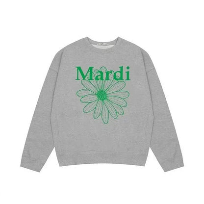 Mardi Korean Printed Loose-Fit Sweatshirt