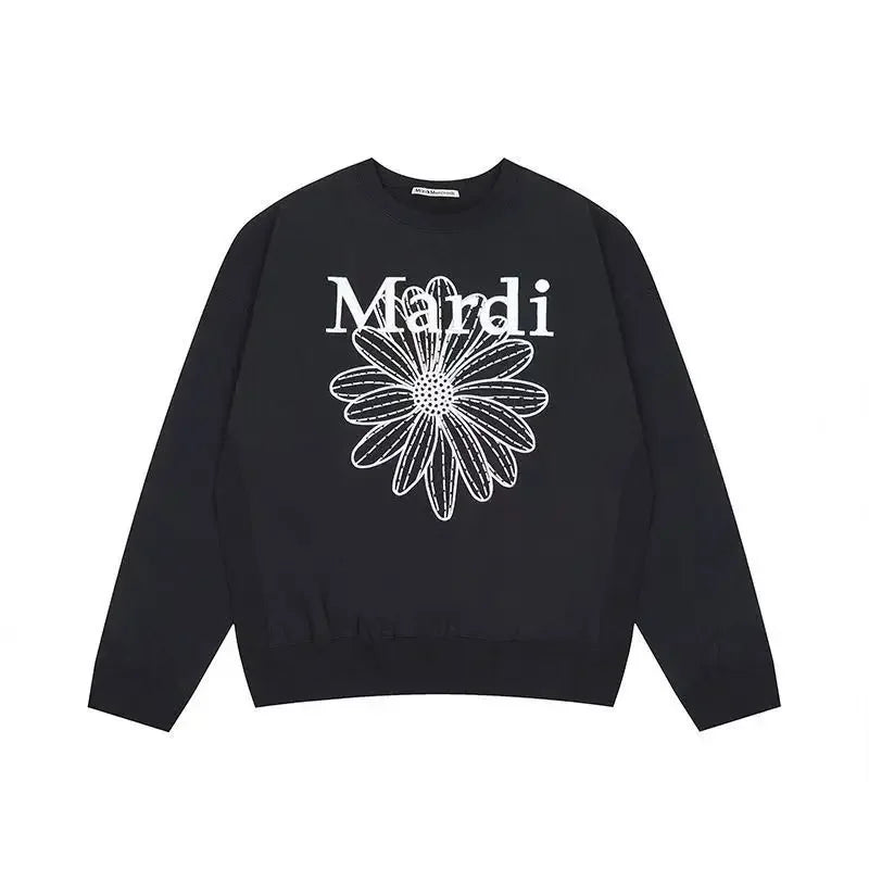 Mardi Korean Printed Loose-Fit Sweatshirt