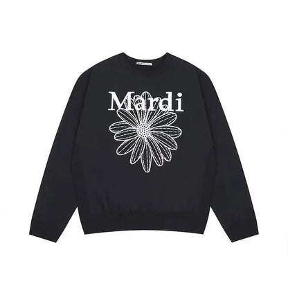 Mardi Korean Printed Loose-Fit Sweatshirt