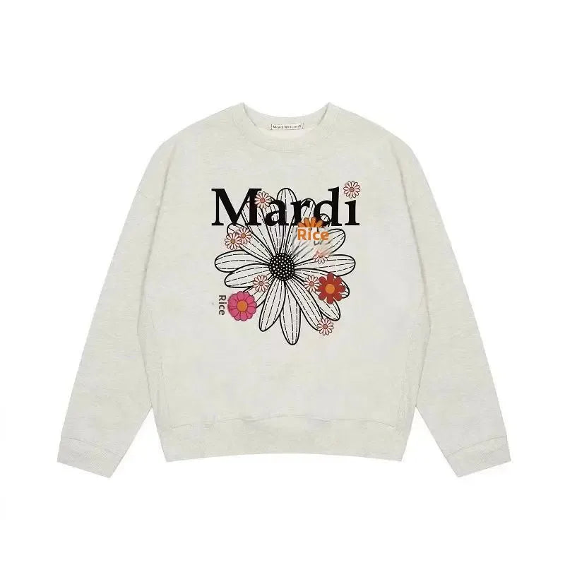 Mardi Korean Printed Loose-Fit Sweatshirt